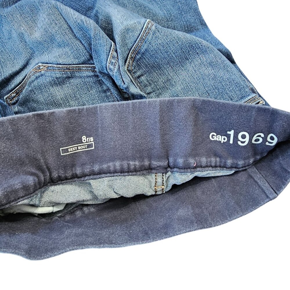 Sexy Boot Cut Gap 1969 Maternity jeans under belly size 8R - Picture 5 of 10